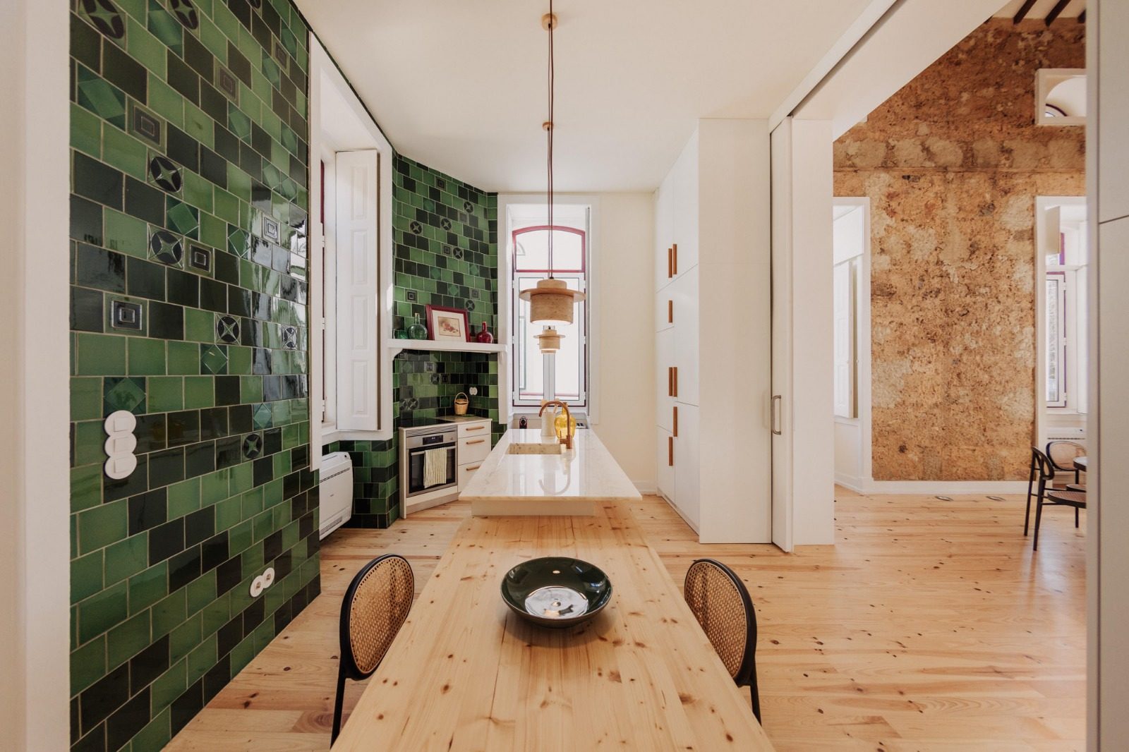 Casa rústica · cozinha em azulejos